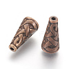 Tibetan Style Alloy Bead Cone TIBEB-00821-R-NR-2