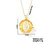 Luxury Fashionable American and European Style Brass Glass Virgin Mary Pendant Necklaces for Women DB7560-2-1