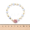 Adjustable Natural Blue Lace Agate Stretch Bracelets BJEW-JB14143-5
