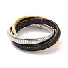 304 Stainless Steel Interlocking Flat Snake Chains Bracelet LS-BJEW-G642-01P-2