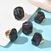 Natural Labradorite & Alloy Finger Rings for Women RJEW-G375-01G-05-1