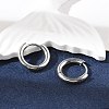 Tarnish Resistant 201 Stainless Steel Huggie Hoop Earrings MAK-R021-15mm-2