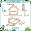 Wooden Bird Feeder AJEW-FG0004-81C-2
