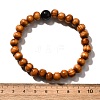 Wood Beaded Stretch Bracelets BJEW-JB01941-6