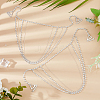 Alloy & Iron Crystal Rhinestone Tassel Sexy Shoulder Bra Body Chains AJEW-WH0455-359P-3