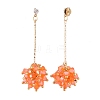 Faceted Glass Beads Stud Earrings EJEW-JE04095-03-2