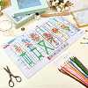 1 Bag Bookmarks Painting Needle Felting Kit for Beginners DIY-CP0013-36B-4