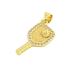 Rack Plating Brass Micro Pave Clear Cubic Zirconia Pendants KK-U021-08G-2