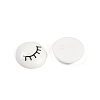 White and Black Flat Round Cartoon Resin Cabochons LS-CRES-Q009-01D-3