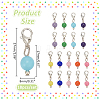 18Pcs 9 Colors Cat Eye Pendant Locking Stitch Markers HJEW-AB00637-2