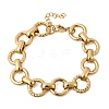 304 Stainless Steel Link Chain Bracelets for Women BJEW-P388-02B-G-4