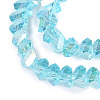 Electroplate Transparent Glass Beads Strands EGLA-Q139-01A-A26-3