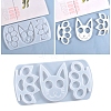 Cat & Paw Shape Self Defense Keychain Silicone Molds DIY-P006-30-1