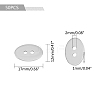 2-Hole Flat Oval 304 Stainless Steel Sewing Buttons for Bracelet Making STAS-UN0011-51P-2
