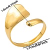 Minimalist Adjustable Geometric 304 Stainless Steel Cuff Ring for Women WQ6879-2-1