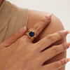 Oval Natural Lapis Lazuli Finger Rings QU8583-2