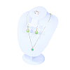 Bust Shaped MDF Covered with PU Leather Jewelry Set Display Stands AJEW-U002-01A-1