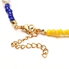 Glass Seed & Glass Pearl Beaded Necklace for Girl Women NJEW-TA00007-5