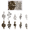 40 Pcs 10 Styles Alloy Pendants FIND-BT0001-01-1