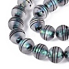 Frosted Handmade Foil Glass Beads Strands FOIL-Q002-02B-3