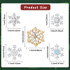 ANATTASOUL 5 Pairs 5 Style Exquisite Christmas Snowflake Cubic Zirconia Stud Earrings EJEW-AN0002-39-2