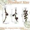 18Pcs 3 Styles Tibetan Style Alloy Pendants FIND-CA0010-84-2
