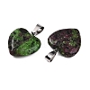 Heart Natural Zoisite Pendants G-Q438-03-01-2