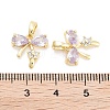 Brass Micro Pave Cubic Zirconia Pendants KK-P271-06G-A-3