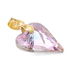 Electroplated Transparent Glass Pendants PALLOY-JF05156-01-4