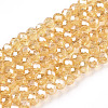 Electroplate Glass Beads Strands EGLA-A034-T8mm-A01-1
