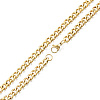 Men's 201 Stainless Steel Cuban Link Chain Necklace NJEW-N050-A06-7-45G-2