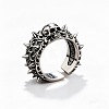 Alloy Skull Rivet Cuff Open Rings WGF9BFE-01-4