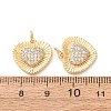 Valentine's Day Brass Micro Pave Clear Cubic Zirconia Pendants KK-A304-24G-G-2