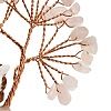 Natural Rose Quartz Chips Tree of Life Decorations DJEW-A017-01M-4