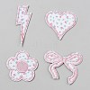 4Pcs Polyester Flower Pattern Embroidery Self-adhesive Patches PATC-TAC0011-07B-1