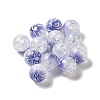 Duotone Spray Painted Crackle Acrylic Beads OACR-G029-02F-1