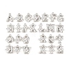 26Pcs Brass Micro Pave Clear Cubic Zirconia Charms KK-Z151-18P-1