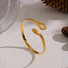 Snake Shaped 304 Stainless Steel Open Cuff Bangles for Women QJ2255-3