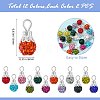 24Pcs 12 Colors Handmade Polymer Clay Rhinestone Pendants PALLOY-SW0026-02-2