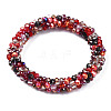 Glass Beaded Crochet Stretch Bracelet BJEW-T016-09E-1