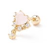 Heart Cat Eye Stud Earrings for Women LS-EJEW-A065-07G-1