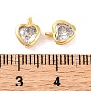 Brass Micro Pave Clear Cubic Zirconia Pendants KK-U024-07G-3