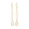 Rose Quartz Dangle Earring for Women EJEW-JE05928-02-1