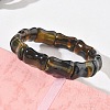 Bamboo Natural Blue Tiger Eye Beads Stretch Bracelets for Women Men BJEW-K304-01J-3