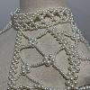 Plastic Imitation Pearl Round Beaded Tassel Bridal Shoulder Arm Chains FS-WGD7178-01-3