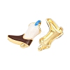 Brass Enamel Pendants KK-C248-05G-02-2