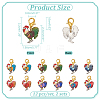 Rooster Pendant Stitch Markers HJEW-AB00307-2