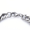 Men's 304 Stainless Steel Diamond Cut Cuban Link Chain Bracelets BJEW-L673-002B-P-3