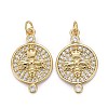 Brass Micro Pave Clear Cubic Zirconia Pendants X-ZIRC-Z011-16G-1