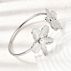 304 Stainless Steel & Plastic Imitation Pearl Cuff Bangles BJEW-Z170-02P-2